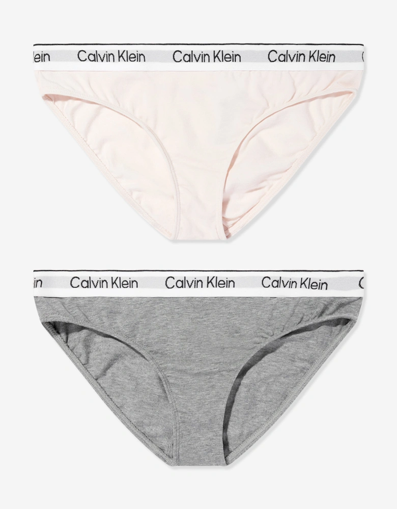 Girls 2 Pack Bikini Knickers Set in Multicolour