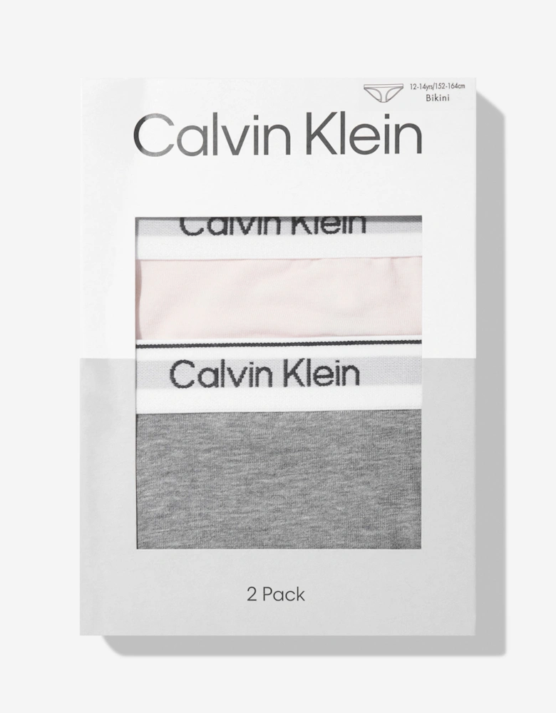 Girls 2 Pack Bikini Knickers Set in Multicolour