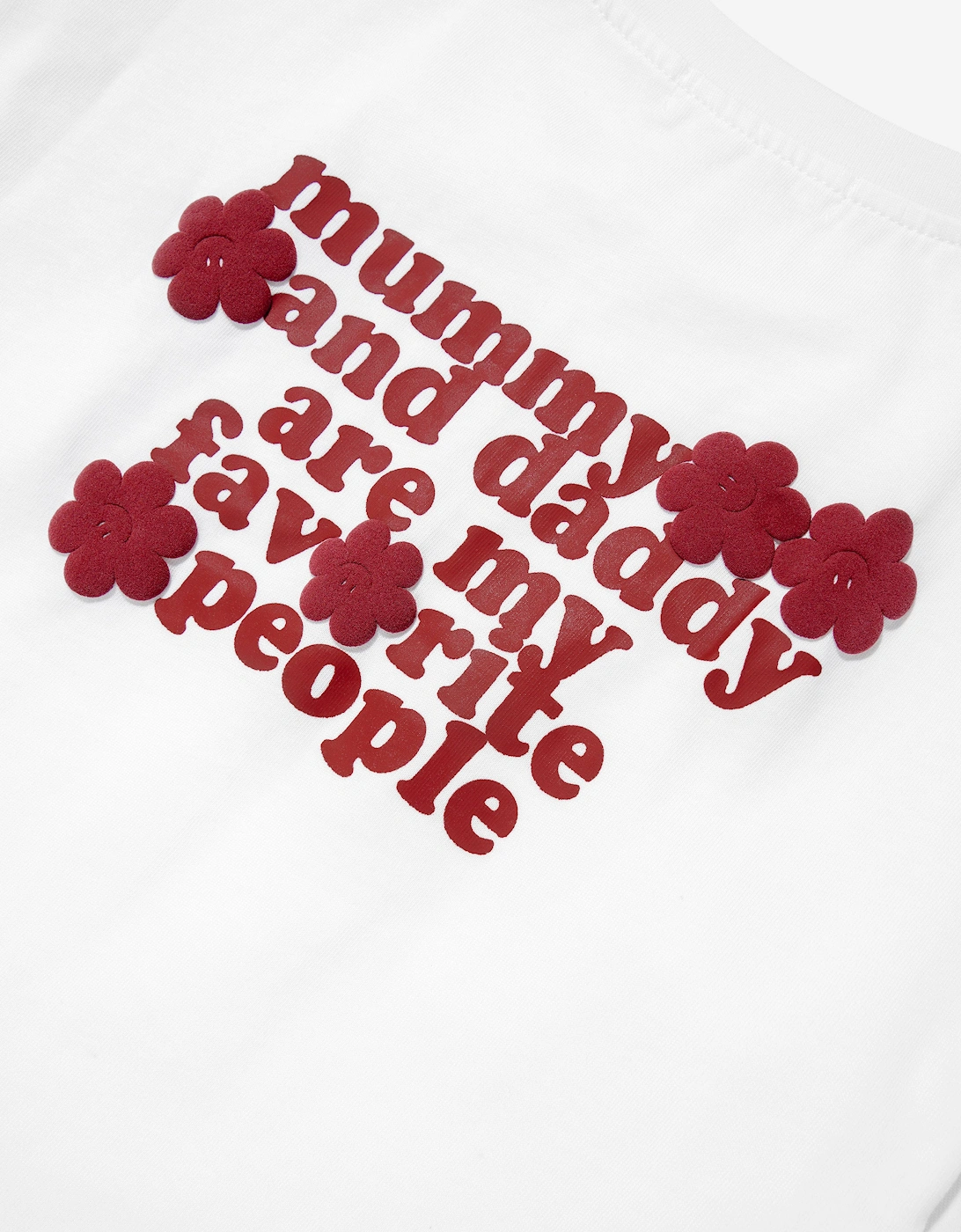 Kids Mummy & Daddy Are My Fav Cozy Long Sleeve T-Shirt in White