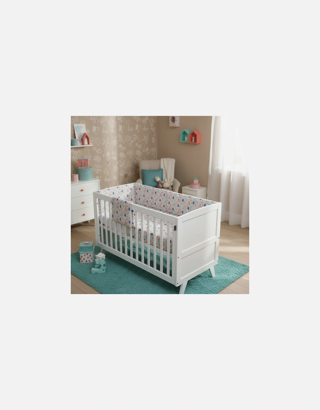 FORREST 3 Piece Reversible Cot Bed Set – Organic Cotton Baby Bedding - Woody, 12 of 11