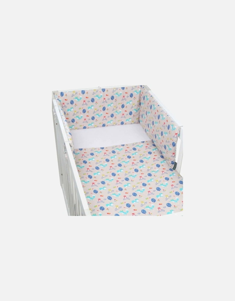 FORREST 3 Piece Reversible Cot Bed Set – Organic Cotton Baby Bedding - Woody