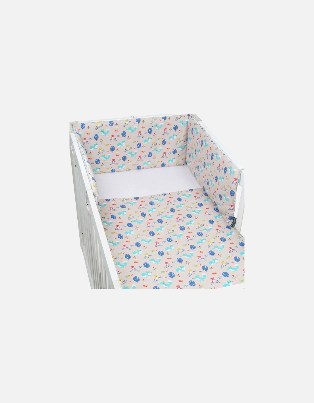 FORREST 3 Piece Reversible Cot Bed Set – Organic Cotton Baby Bedding - Woody