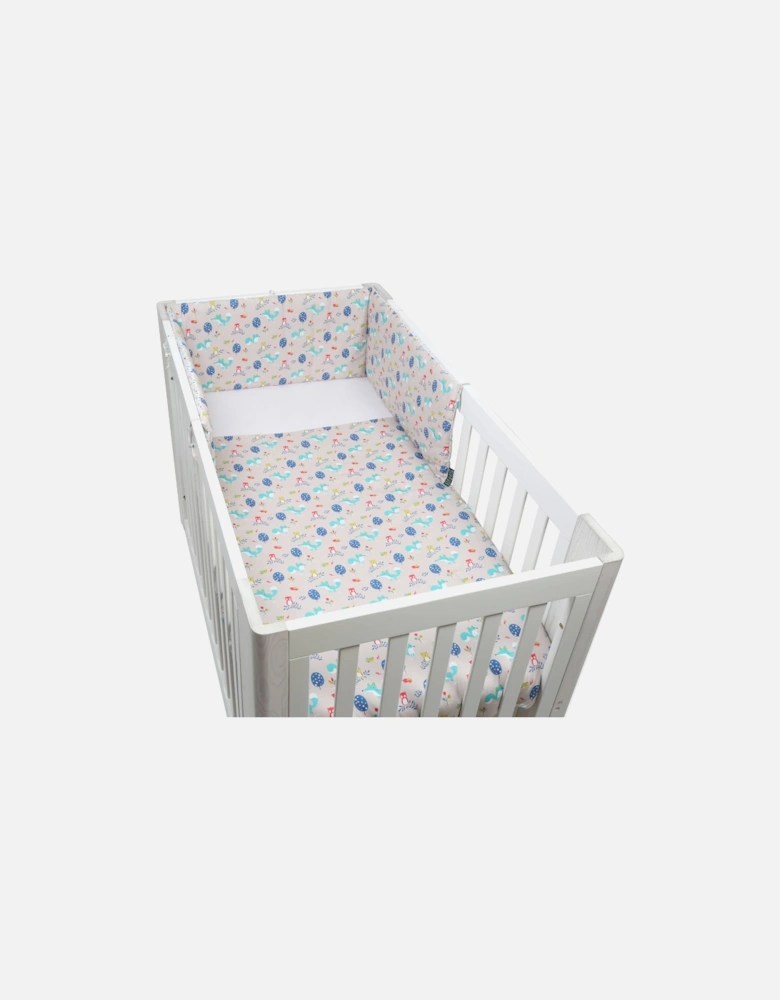 FORREST 3 Piece Reversible Cot Bed Set – Organic Cotton Baby Bedding - Woody