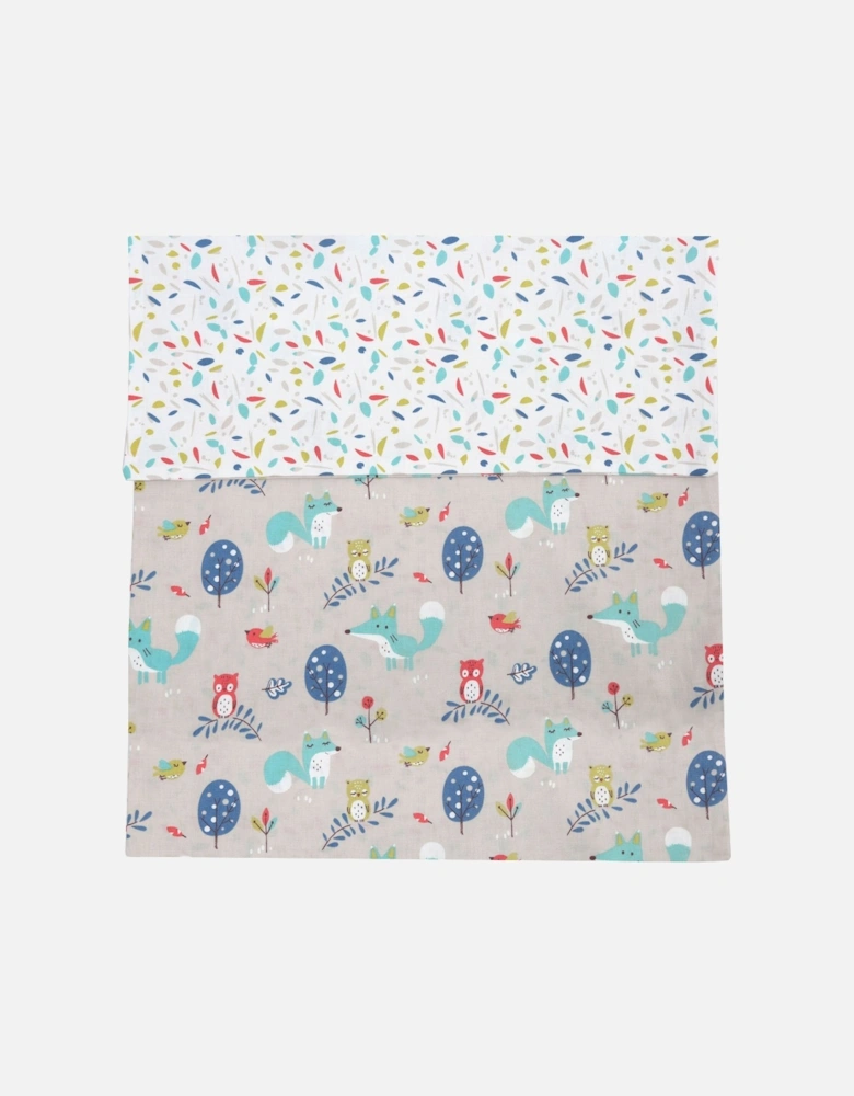 FORREST 3 Piece Reversible Cot Bed Set – Organic Cotton Baby Bedding - Woody