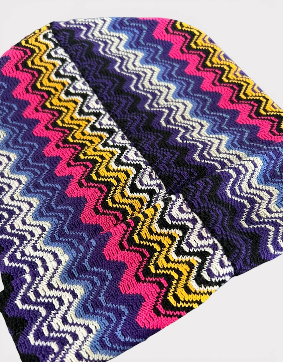 ZIgzag Beanie Multi Purple