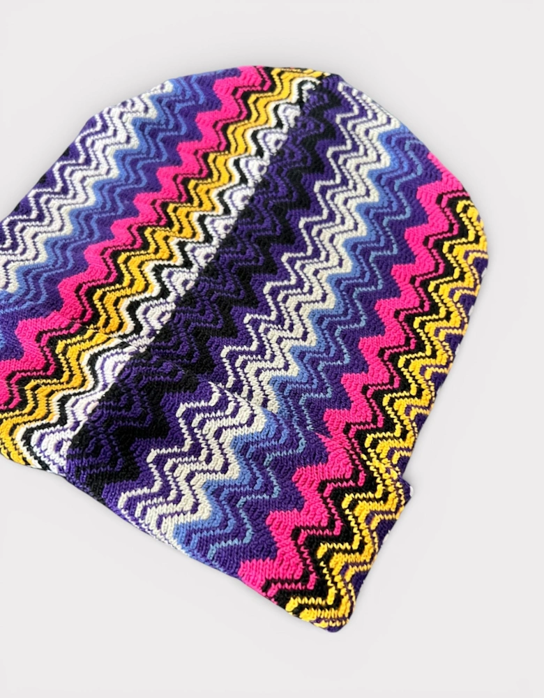 ZIgzag Beanie Multi Purple