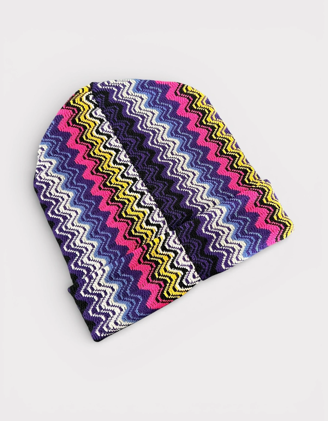 ZIgzag Beanie Multi Purple