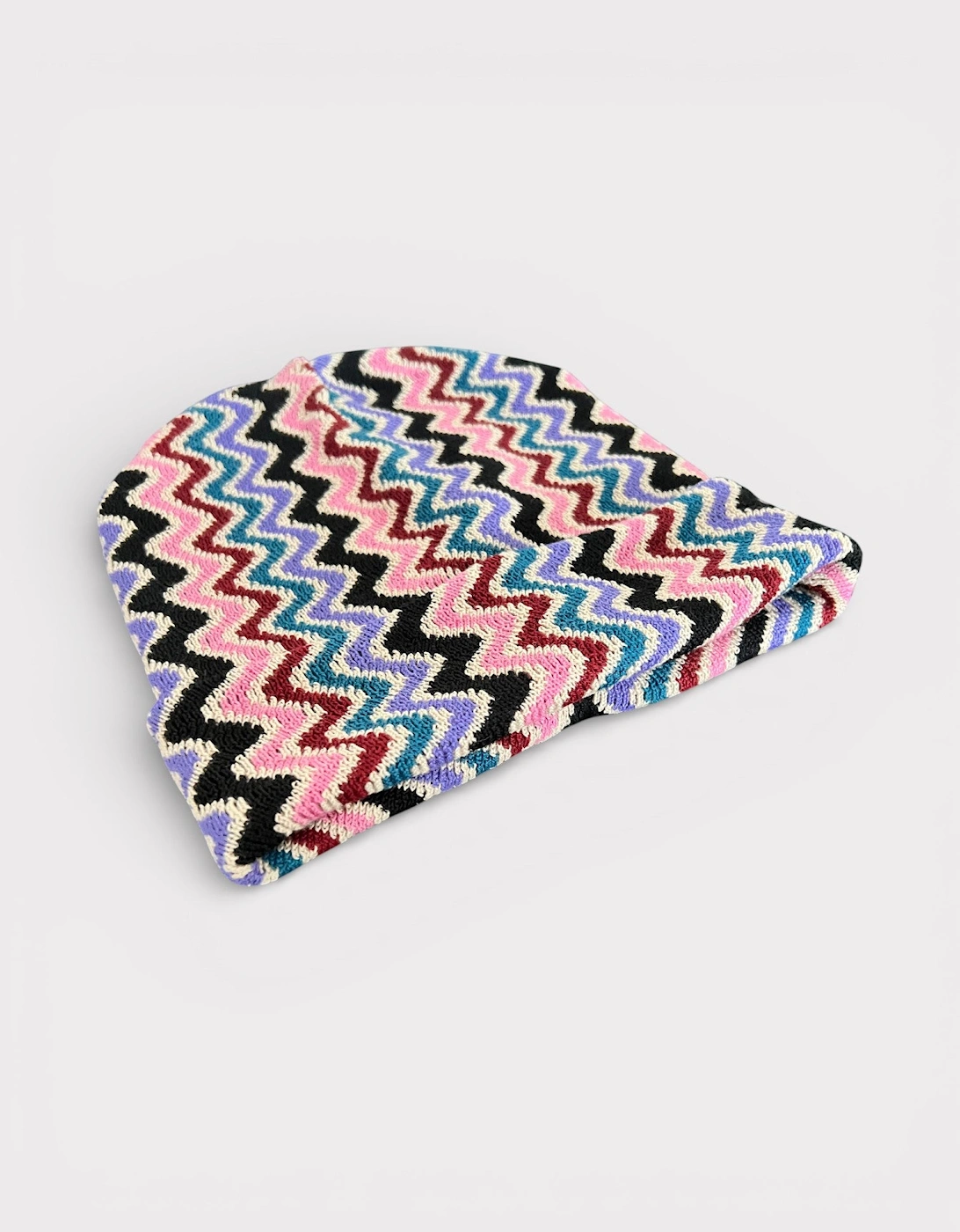 Zigzag Beanie Pink Multi