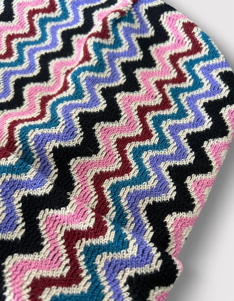 Zigzag Beanie Pink Multi