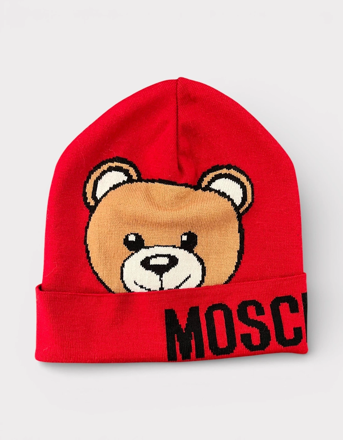 Bear Logo Beanie Red Wmns, 4 of 3