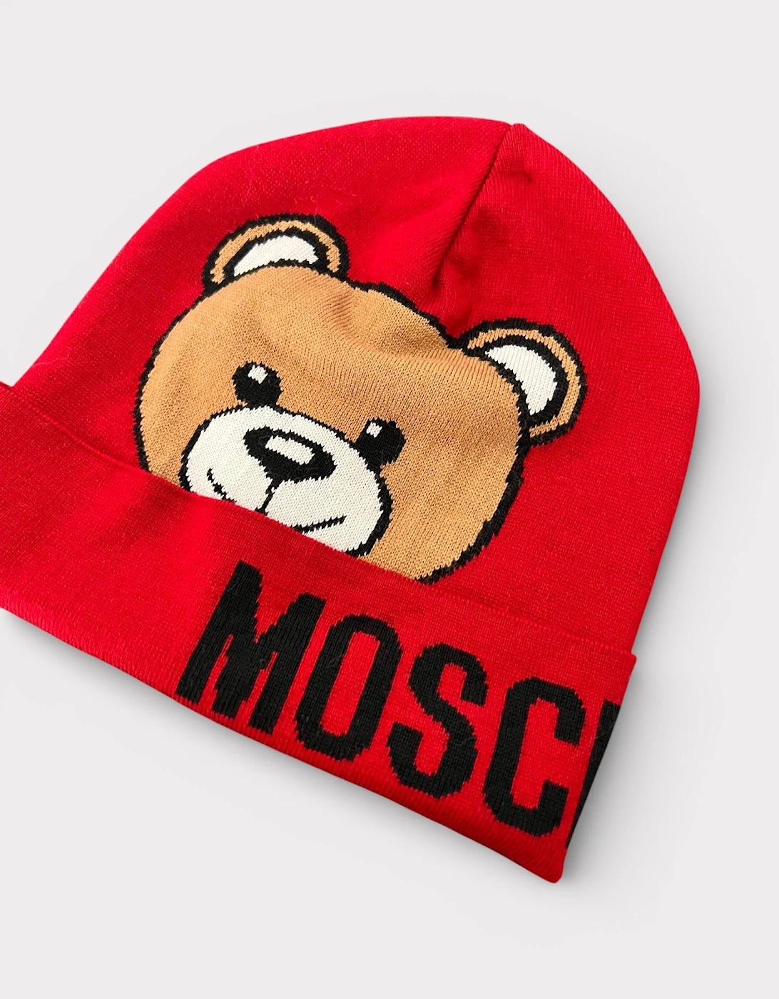 Bear Logo Beanie Red Wmns
