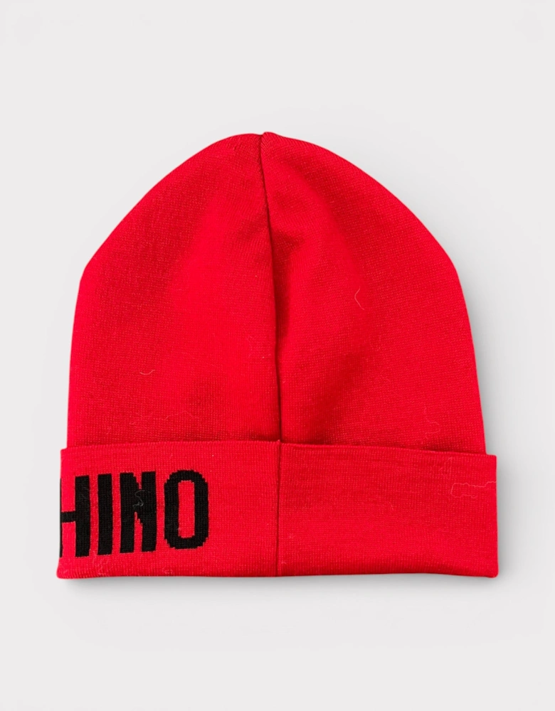 Bear Logo Beanie Red Wmns