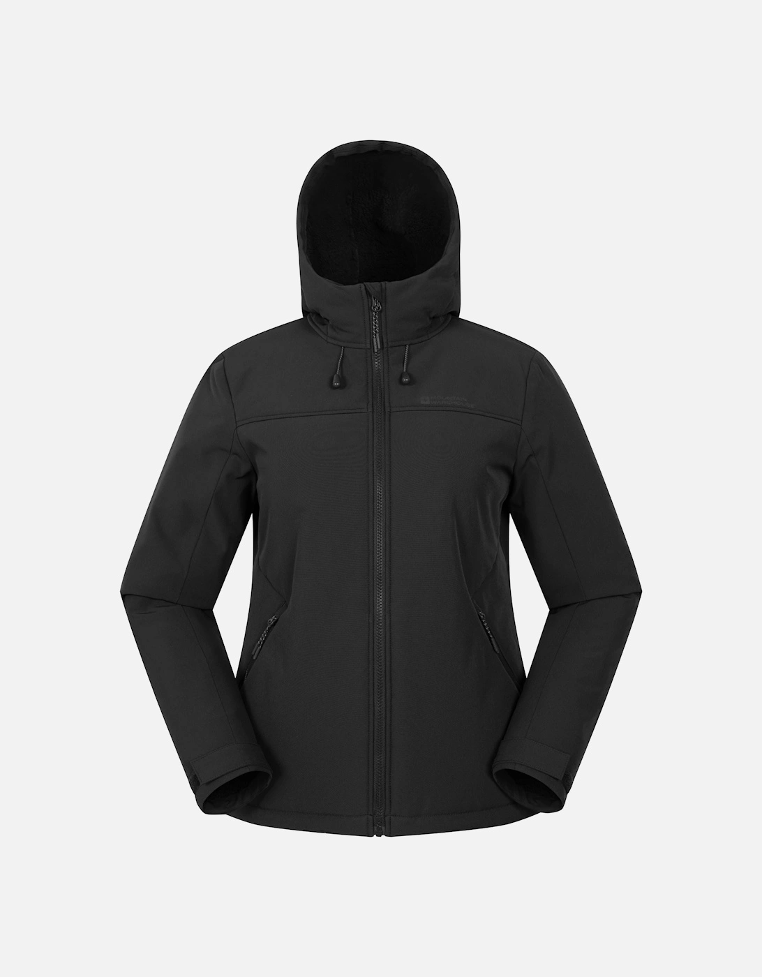 Mountain Warehouse Women's Mountain Warehouse Womens/Ladies Fern Softshell Faux Fur Lined Jacket - Black