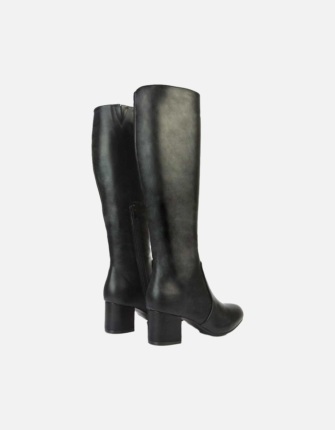 Womens/Ladies Honey Ankle Zips Mid Block Heel Knee-High Boots