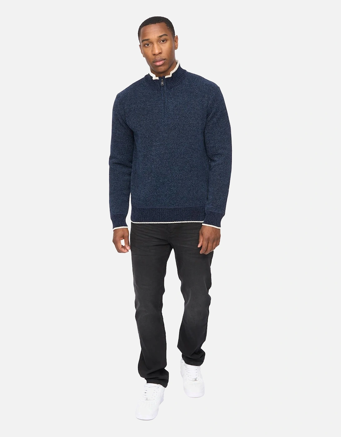 Mens Coldwell Chenille Quarter Zip Jumper