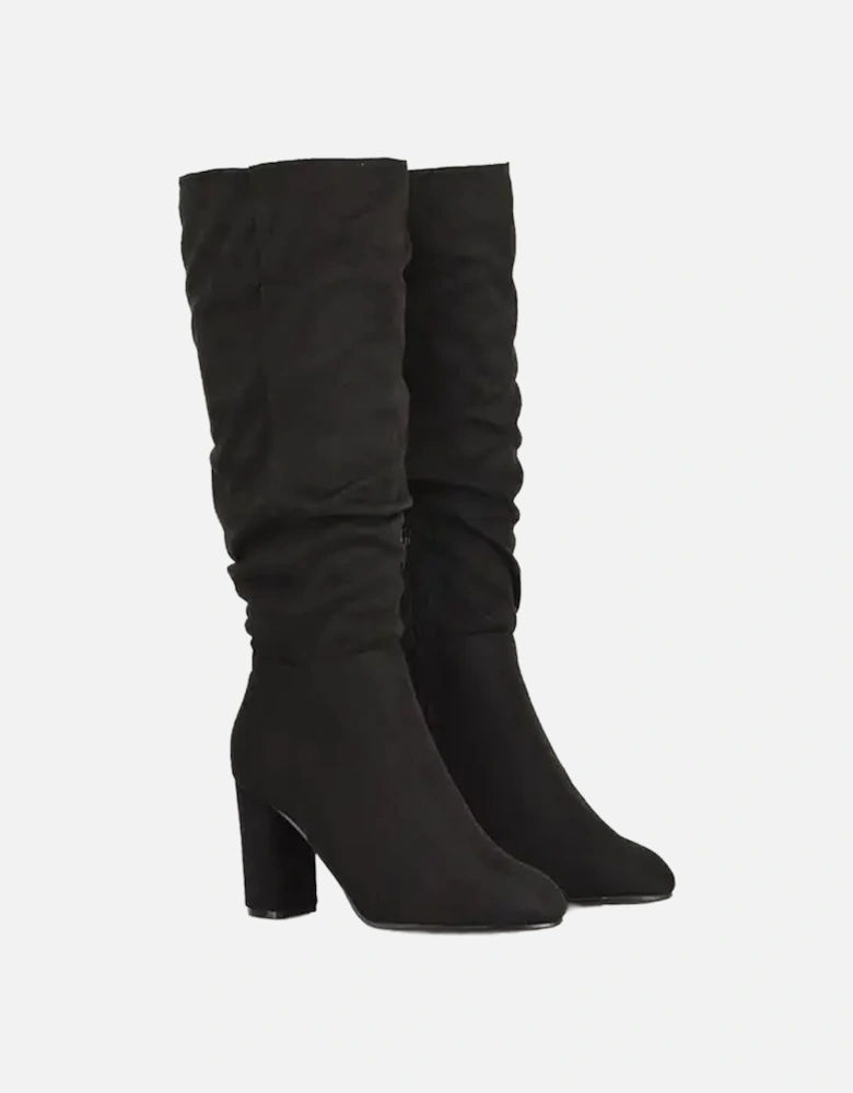 Womens/Ladies Alana Ruched Knee-High Boots
