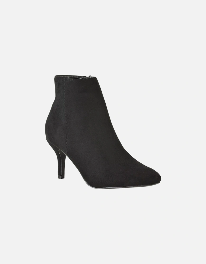 Womens/Ladies Anastsia Side Zip Mid Kitten Heel Ankle Boots