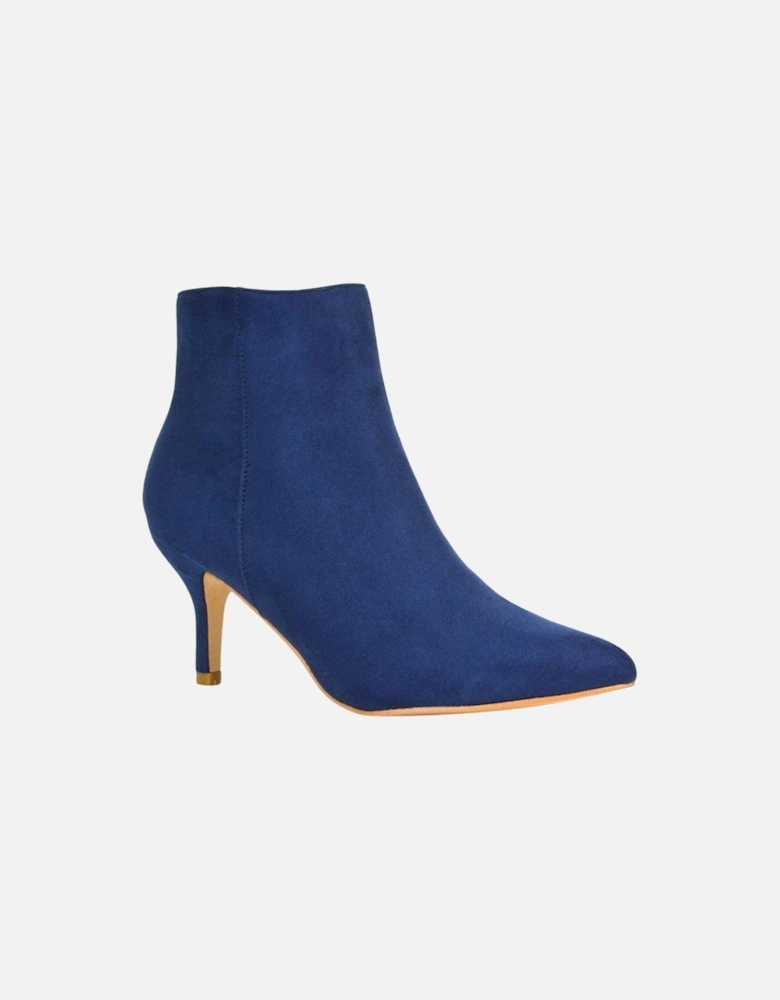 Womens/Ladies Anastsia Side Zip Mid Kitten Heel Ankle Boots