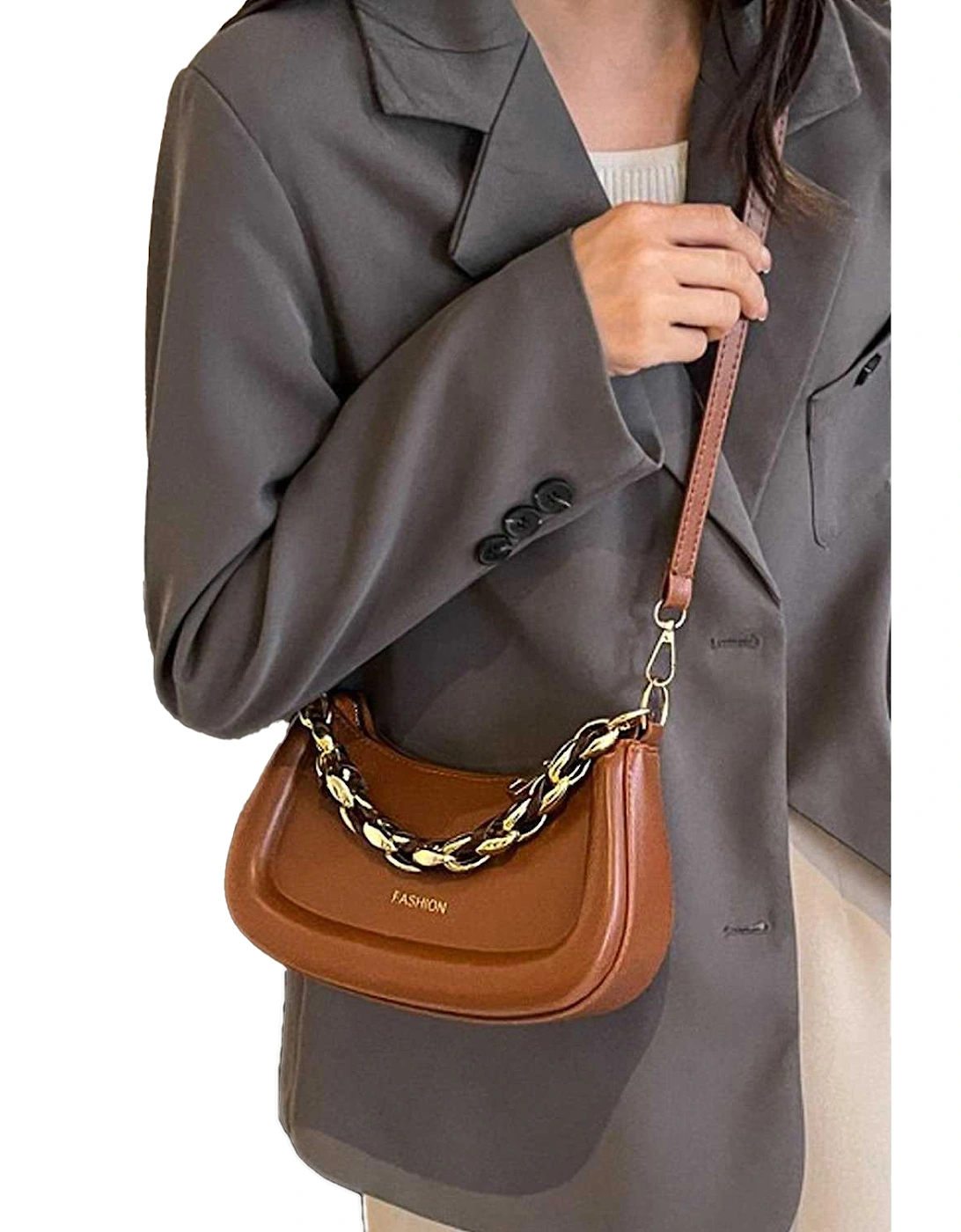 Womens/Ladies Helina Chain Strap Handbag, 3 of 2