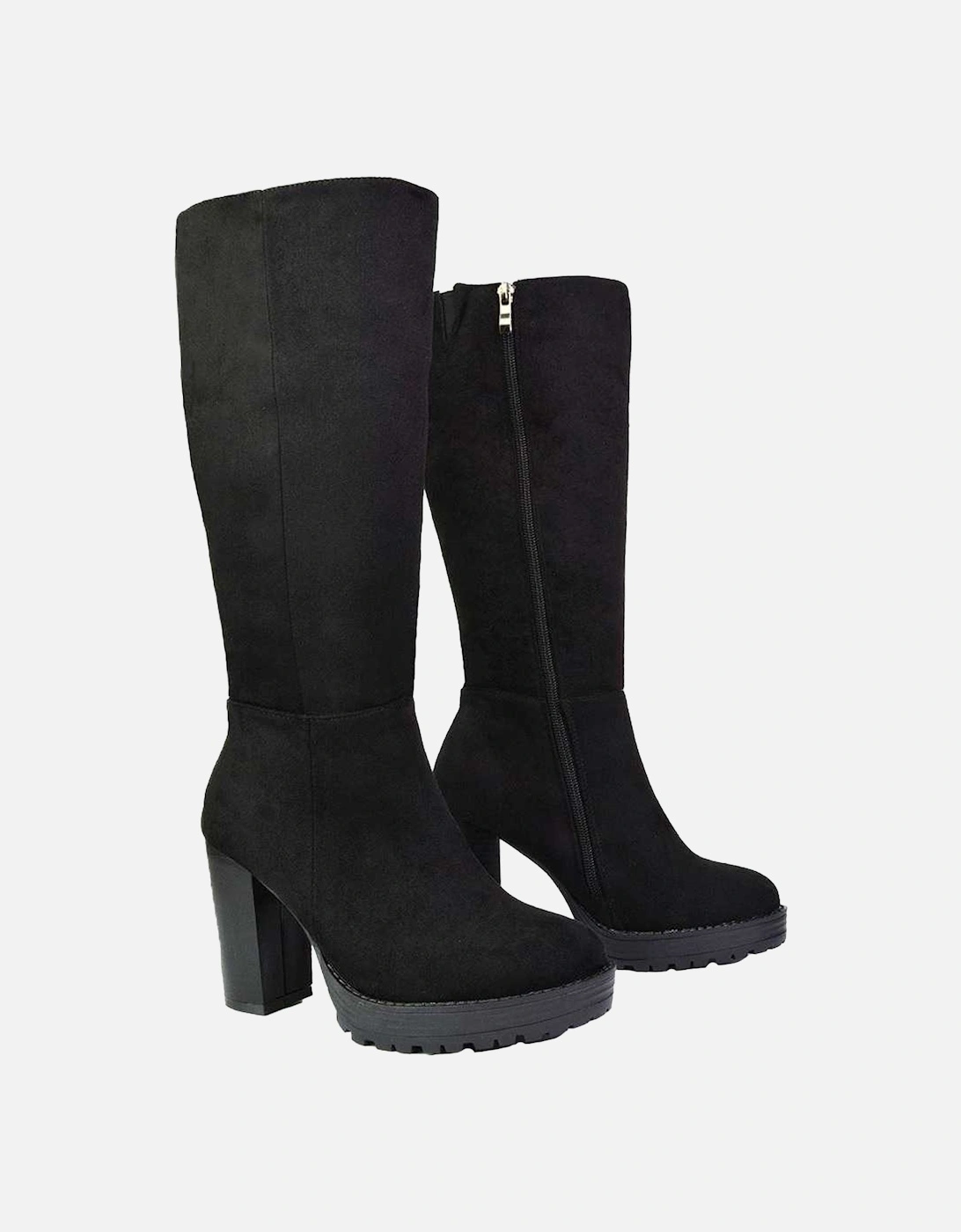 Womens/Ladies Addie Chunky Platform Ankle Boots