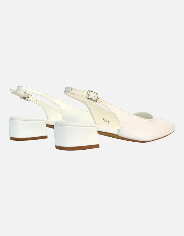 Womens/Ladies Jilly Sling Back Low Block Heel Court Shoes