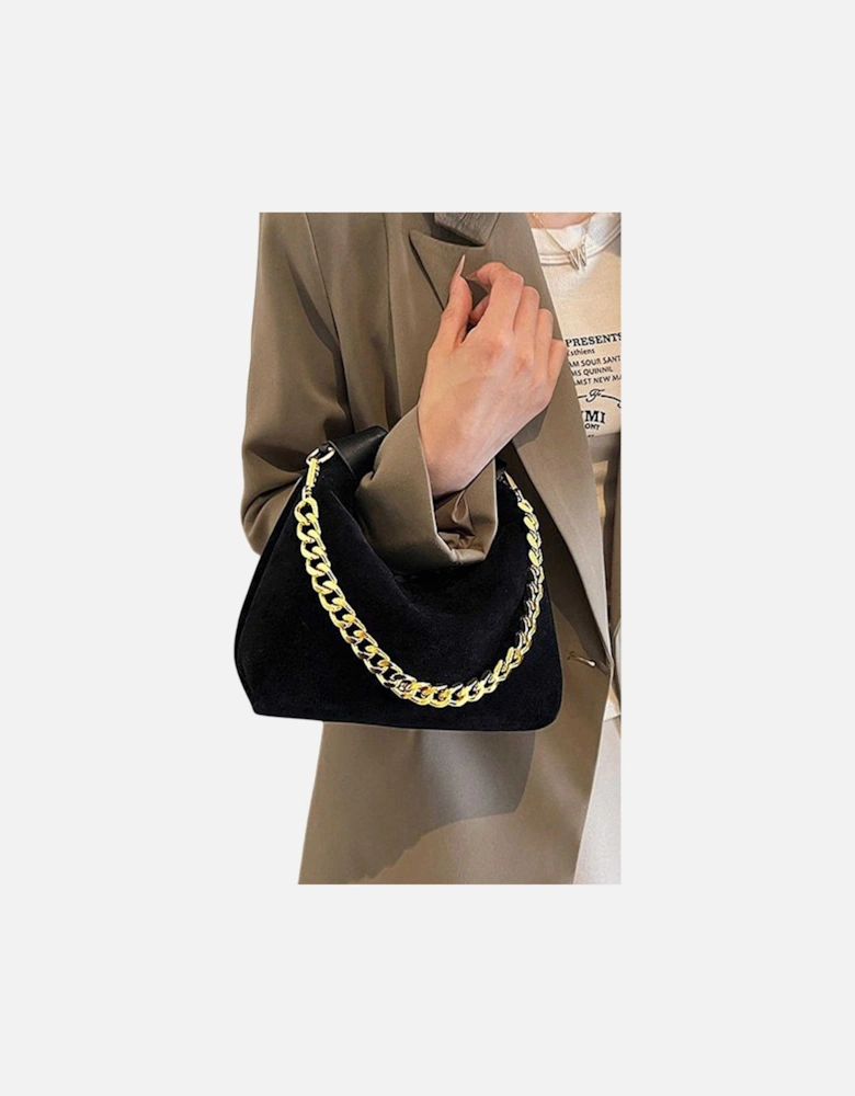 Womens/Ladies Livvy Faux Suede Detachable Chain Handbag