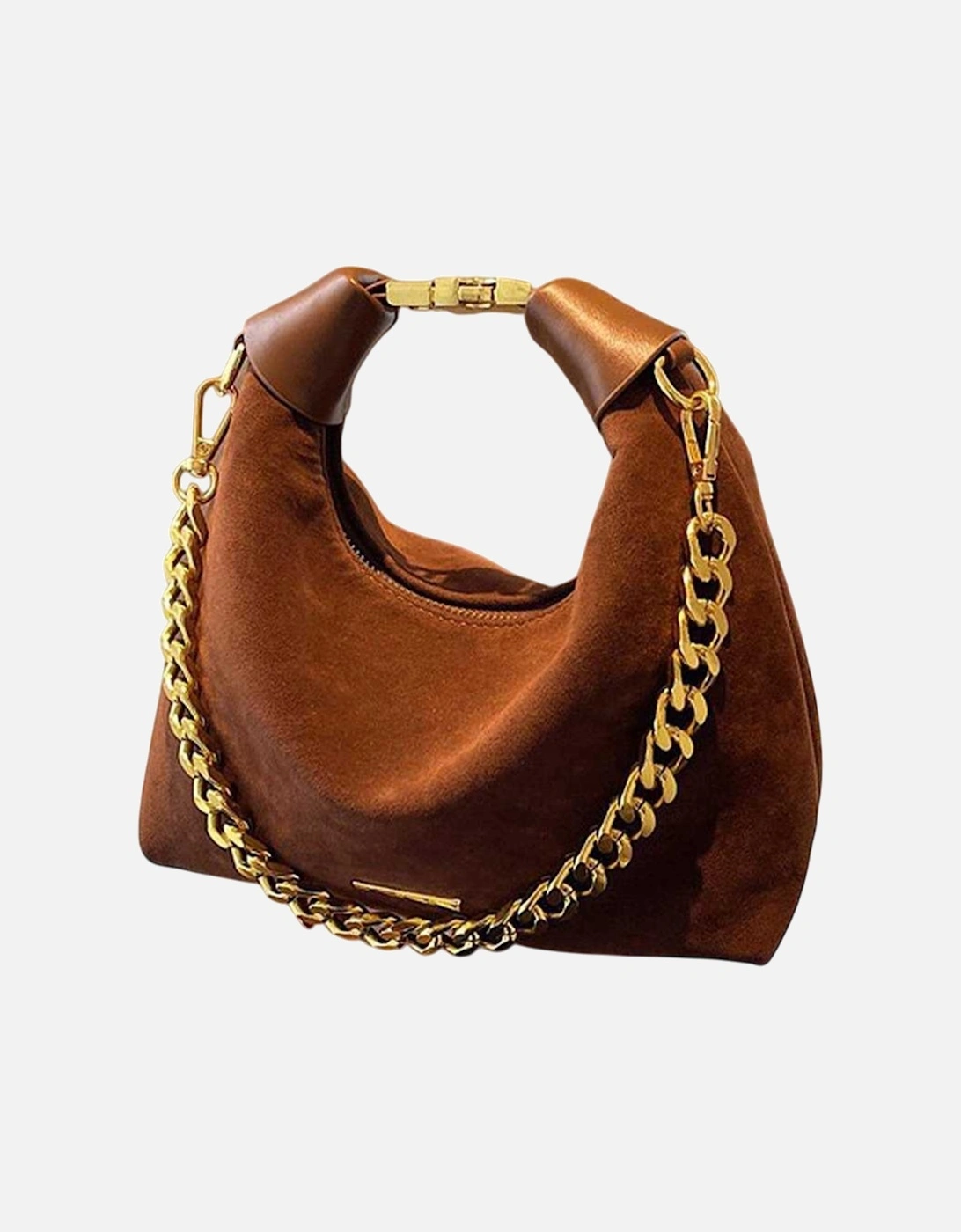 Womens/Ladies Livvy Faux Suede Detachable Chain Handbag, 4 of 3