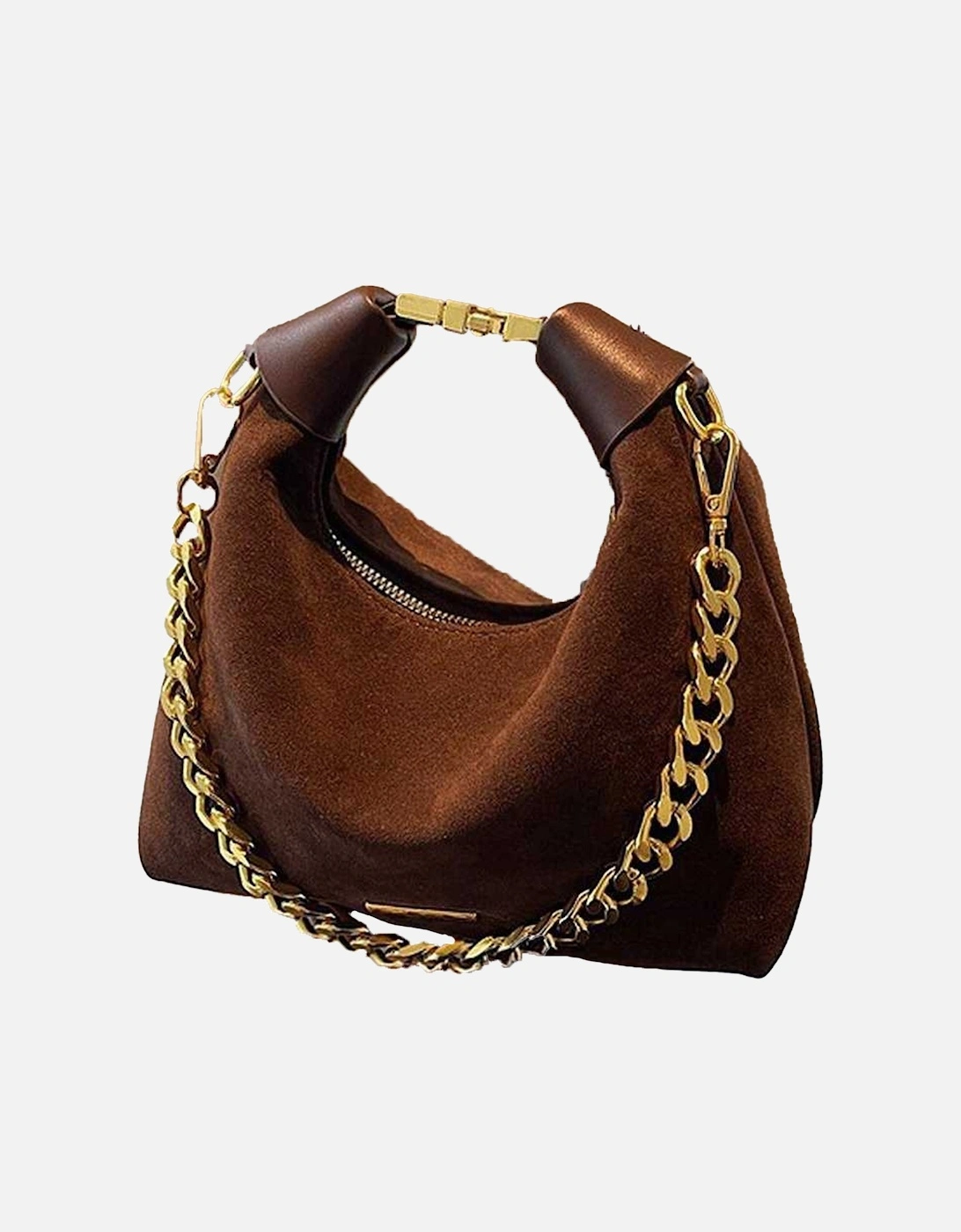 Womens/Ladies Livvy Faux Suede Detachable Chain Handbag, 4 of 3