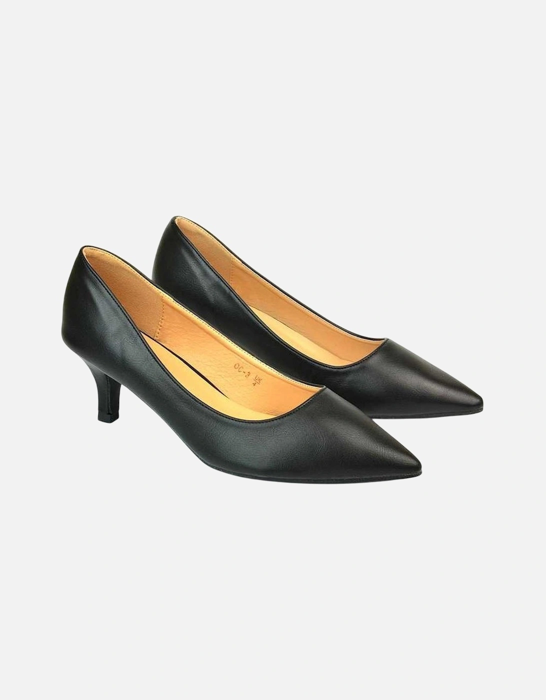 Womens/Ladies Cali Low Kitten Heel Court Shoes, 5 of 4