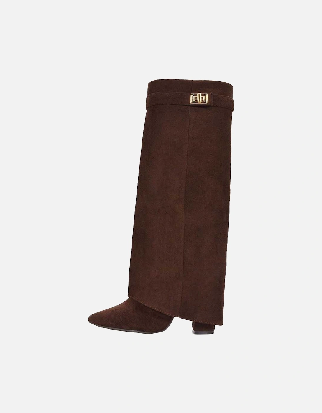 Womens/Ladies Rayna Fold Over Pointed Knee-High Boots