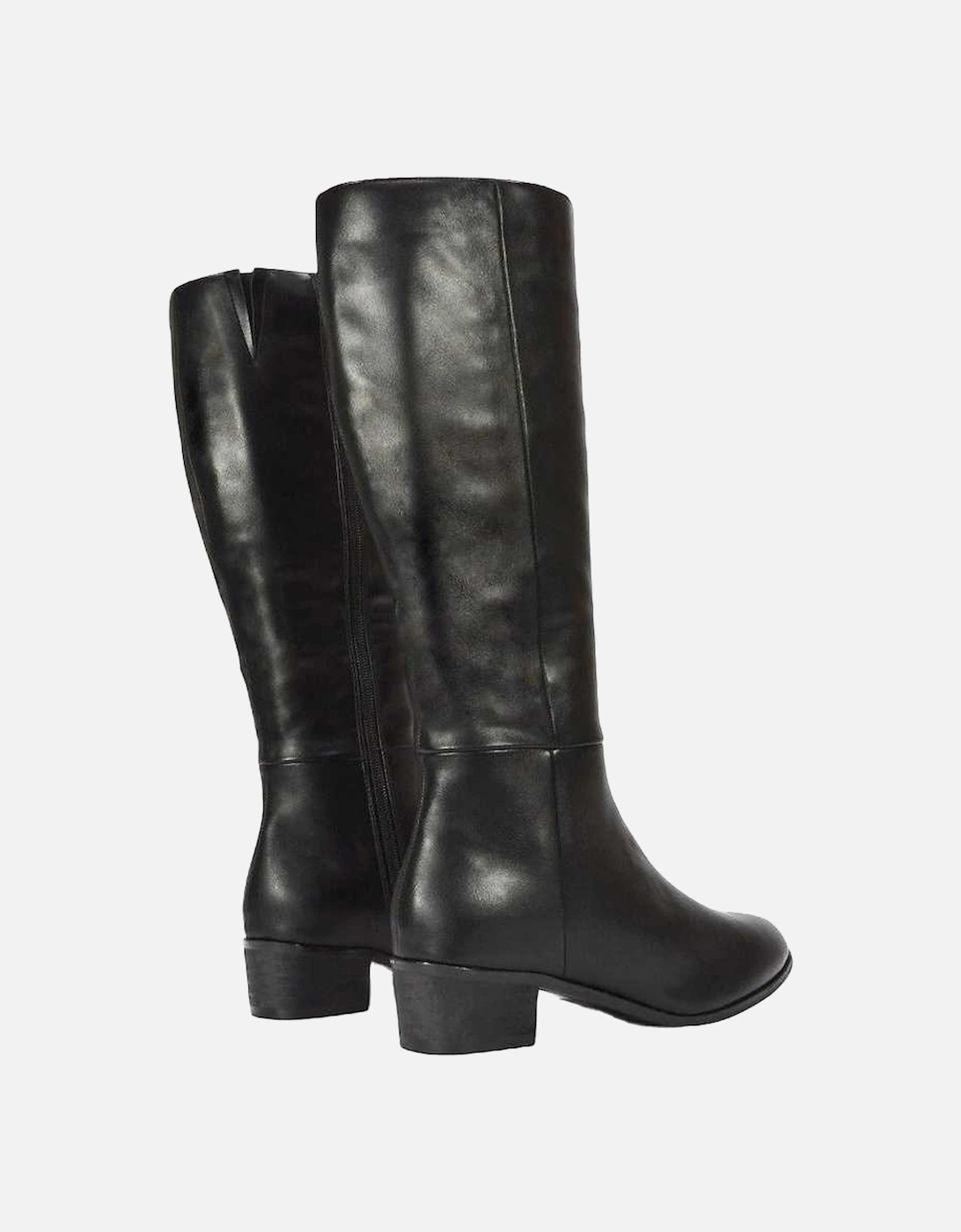 Womens/Ladies Anne Low Block Heel Knee-High Boots