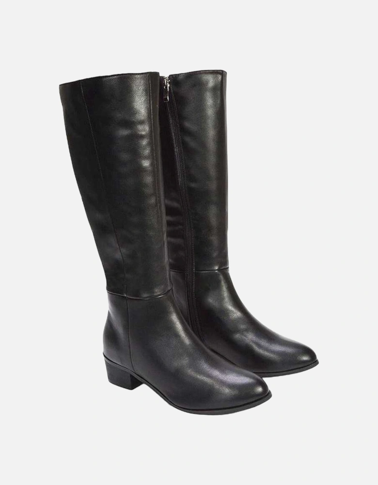 Womens/Ladies Anne Low Block Heel Knee-High Boots