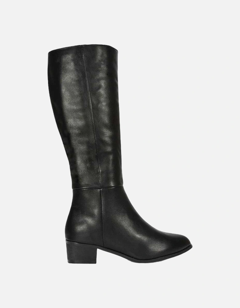 Womens/Ladies Anne Low Block Heel Knee-High Boots