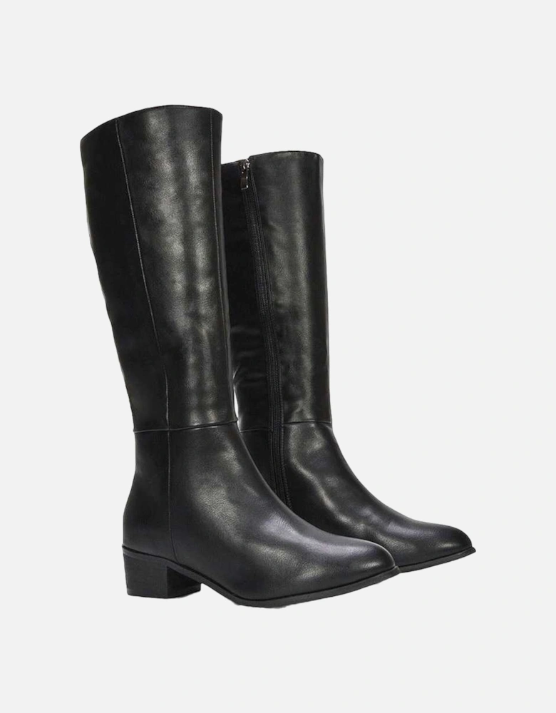 Womens/Ladies Anne Low Block Heel Knee-High Boots