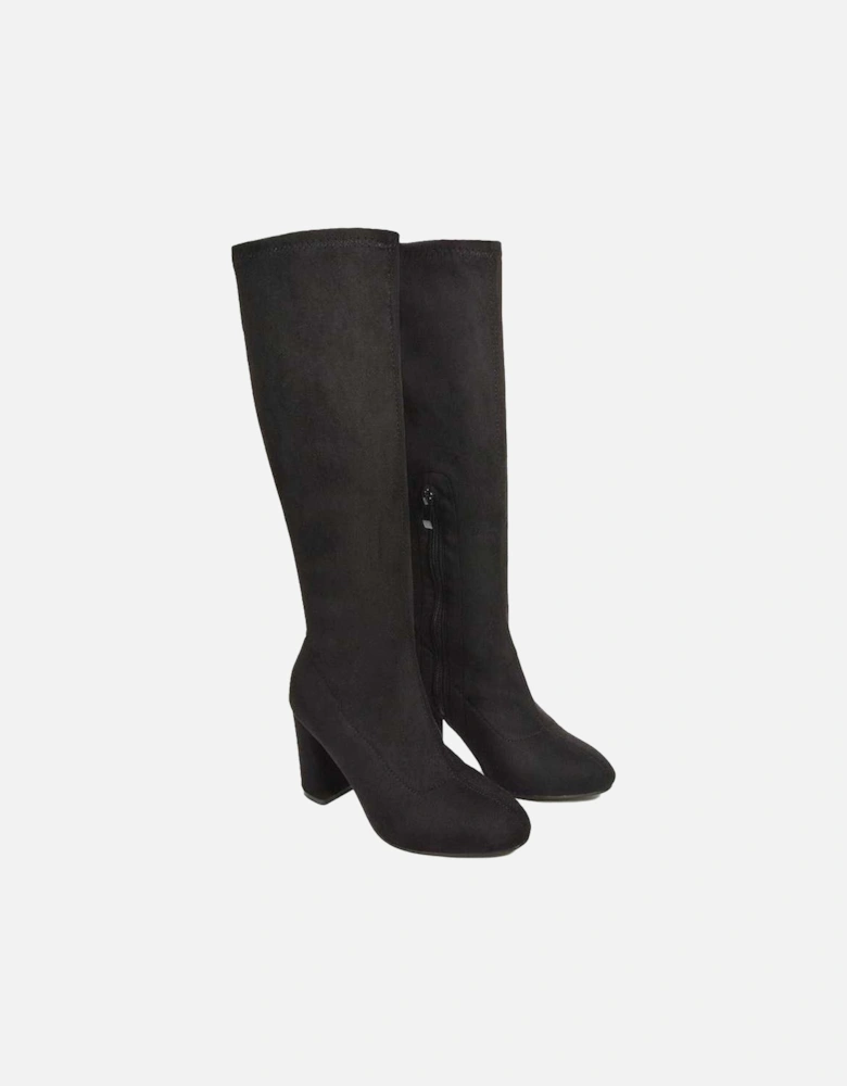 Womens/Ladies Clementine Block Heel Knee-High Boots