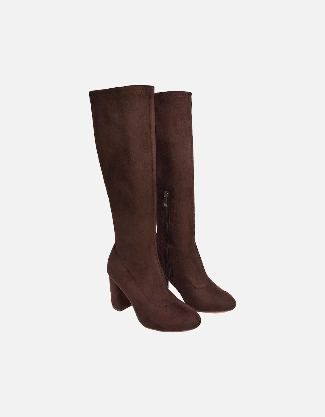 Womens/Ladies Clementine Block Heel Knee-High Boots