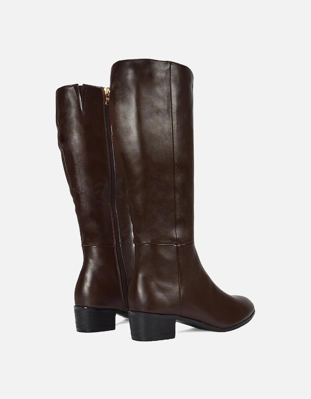 Womens/Ladies Anne Low Block Heel Knee-High Boots