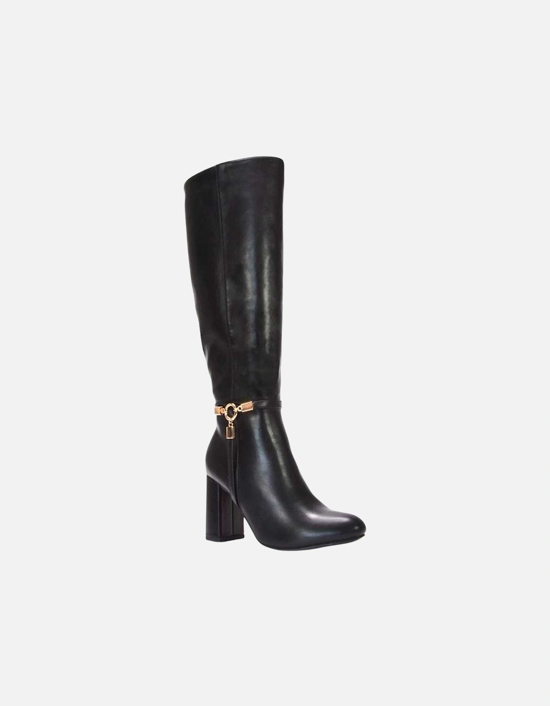 Womens/Ladies Ebony Wide Calf Knee-High Boots