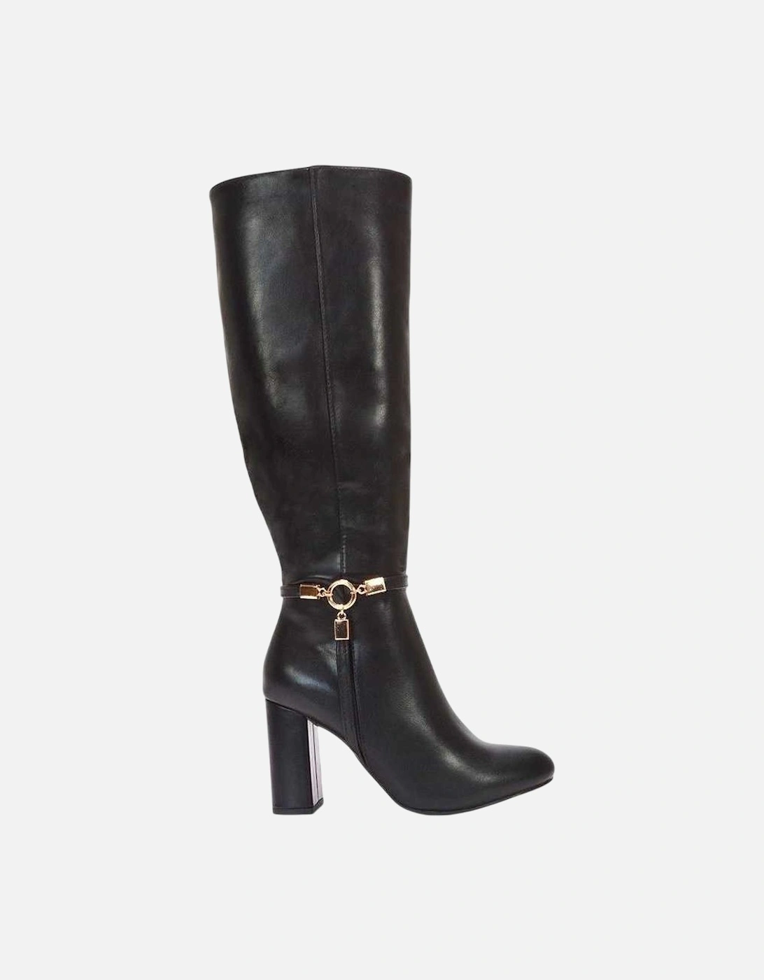Womens/Ladies Ebony Wide Calf Knee-High Boots