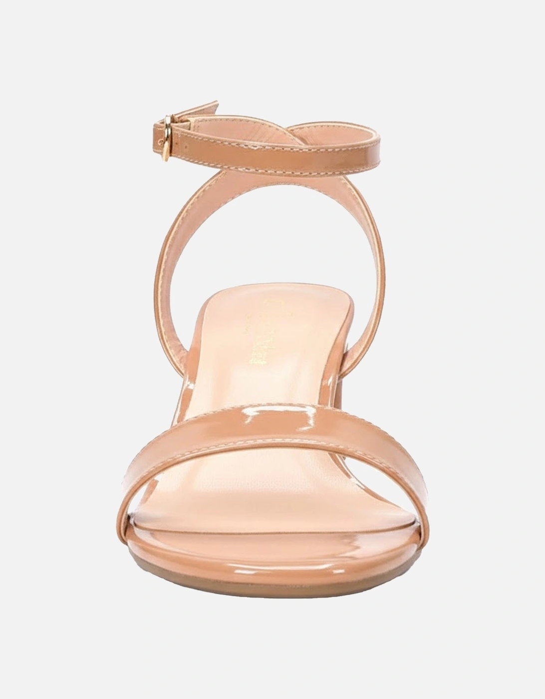 Womens/Ladies Gemma Patent Strappy Low Block Heel Sandals