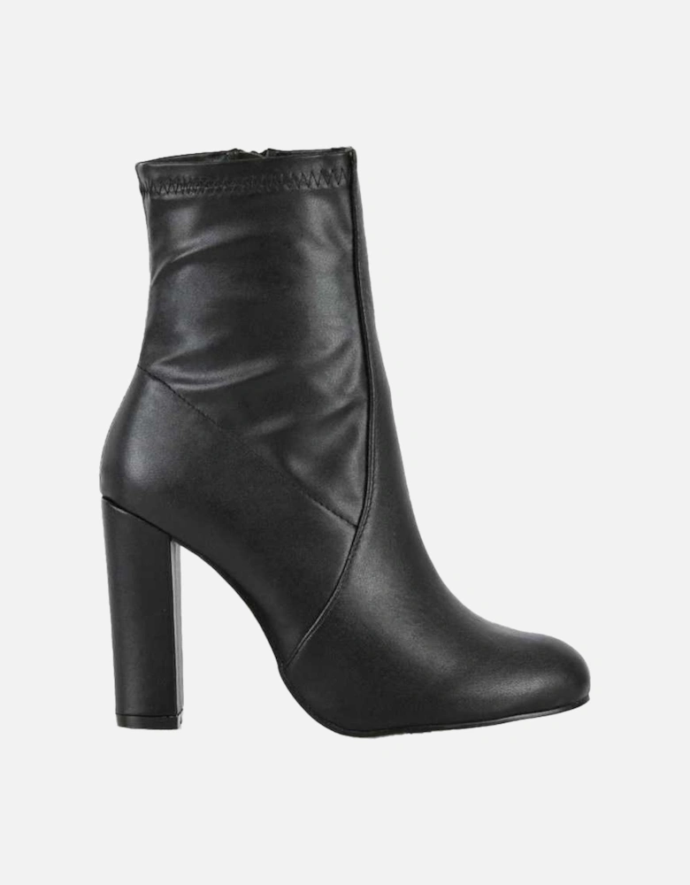 Womens/Ladies Margot Tassel Side Zip High Block Heel Ankle Boots