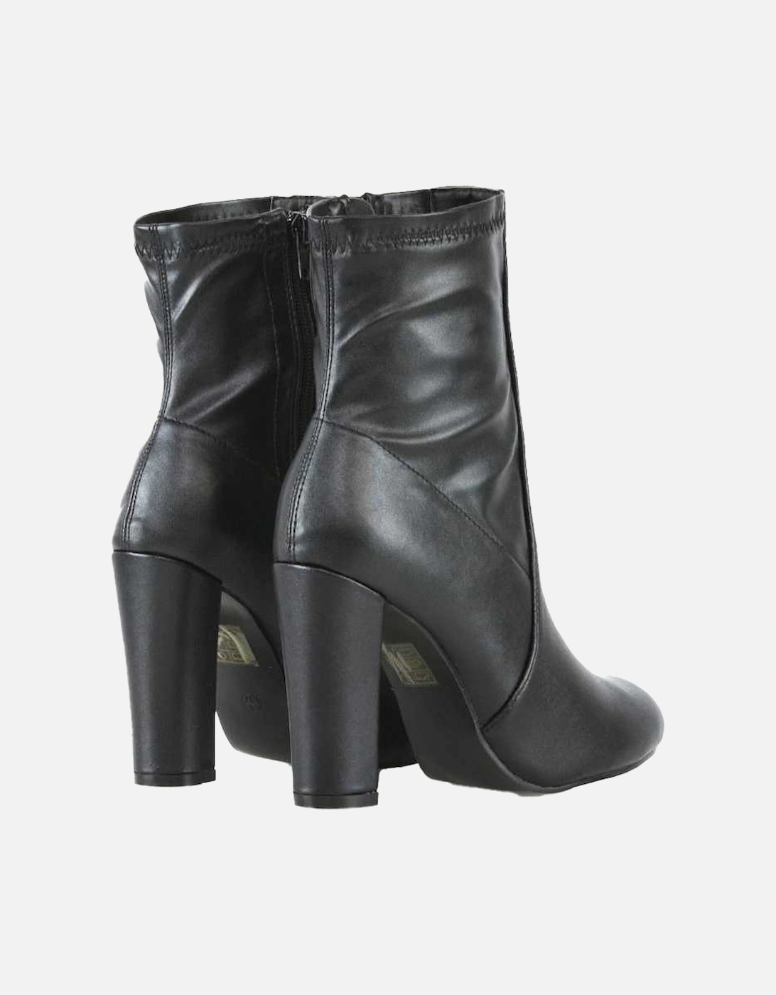 Womens/Ladies Margot Tassel Side Zip High Block Heel Ankle Boots