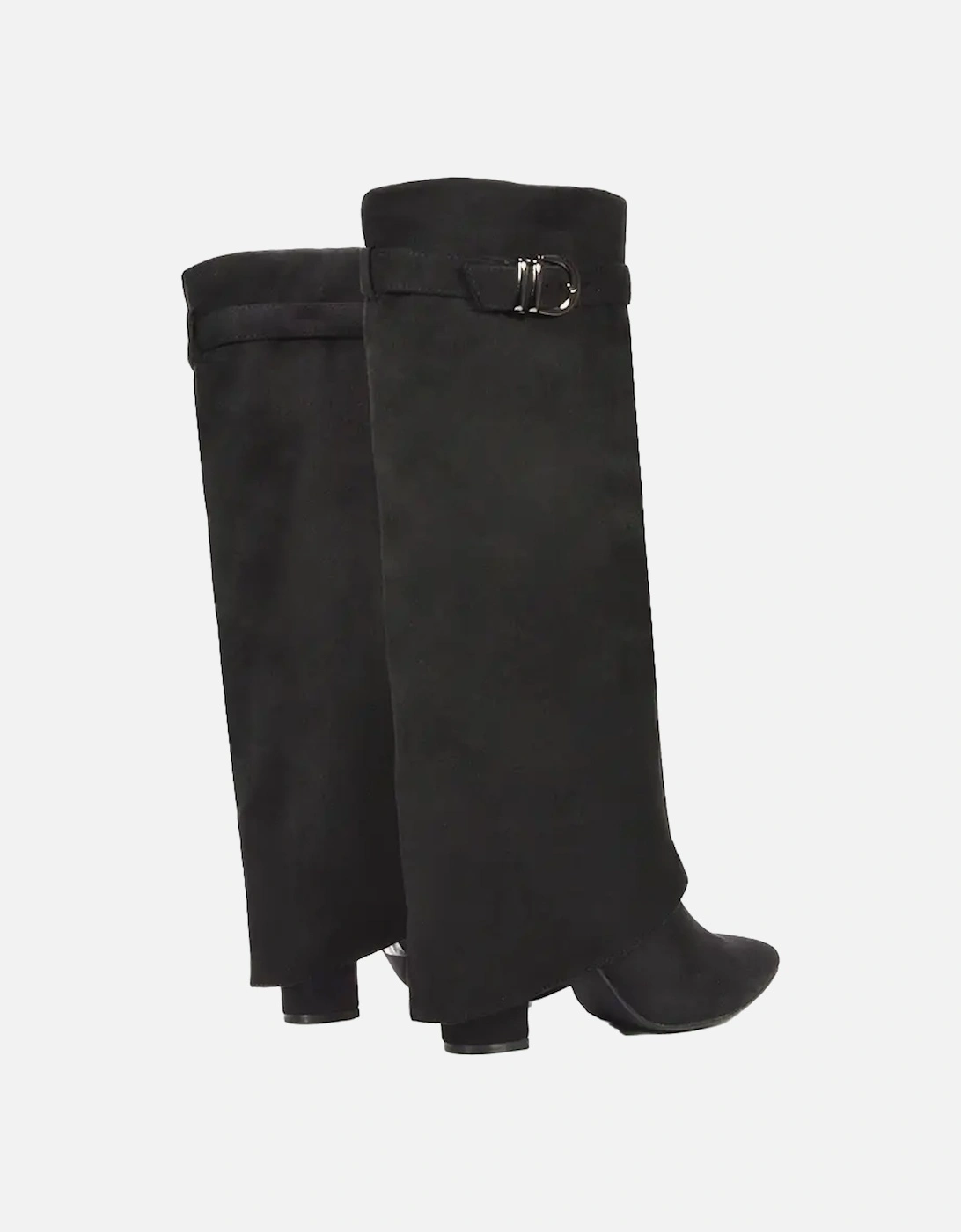 Womens/Ladies Aaliyah Folded Collar Zipped Knee-High Boots