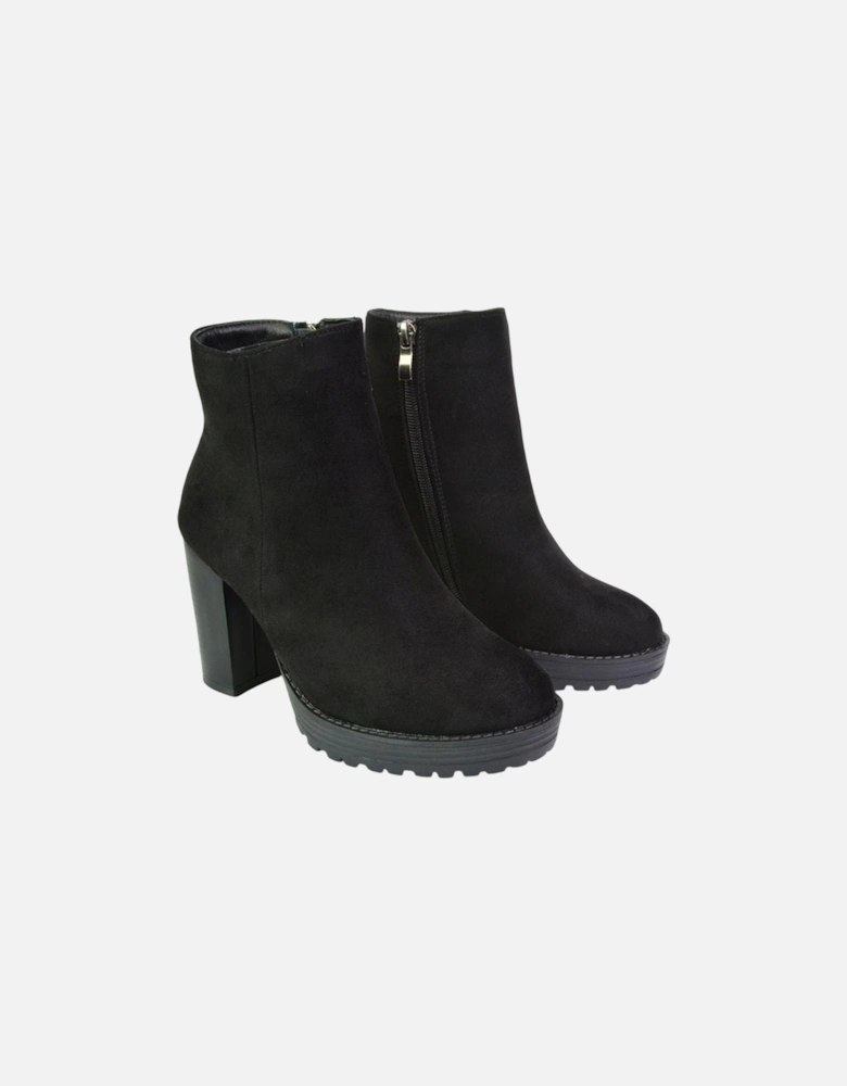 Womens/Ladies Cole Platform Heel Ankle Boots