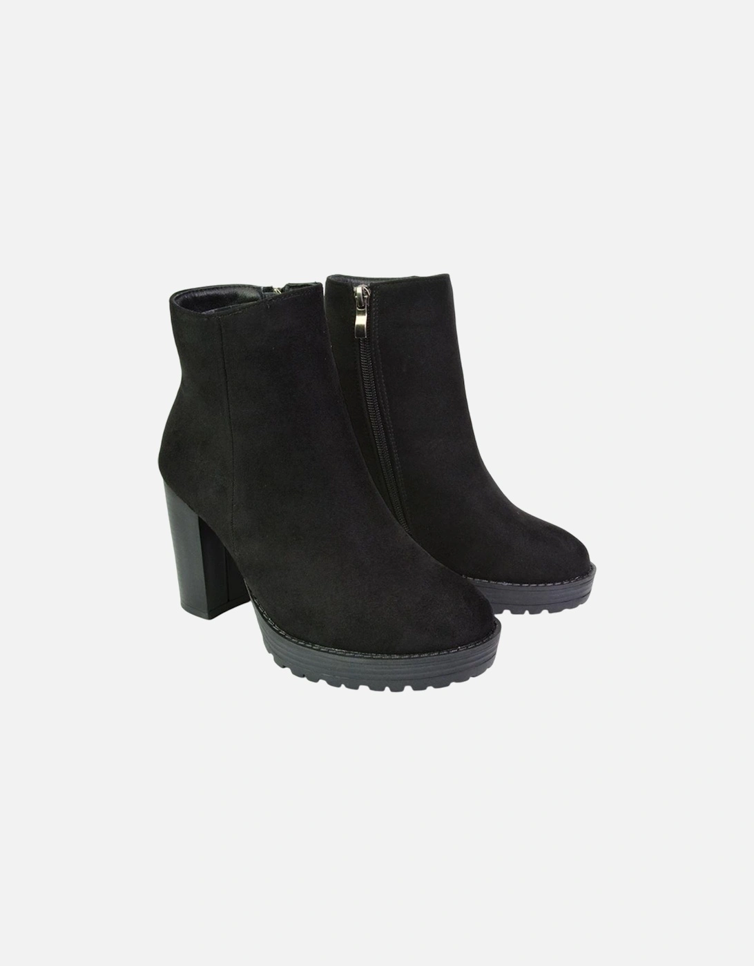 Womens/Ladies Cole Platform Heel Ankle Boots, 4 of 3