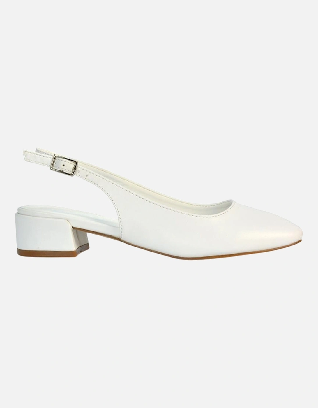 Womens/Ladies Jilly Sling Back Low Block Heel Court Shoes