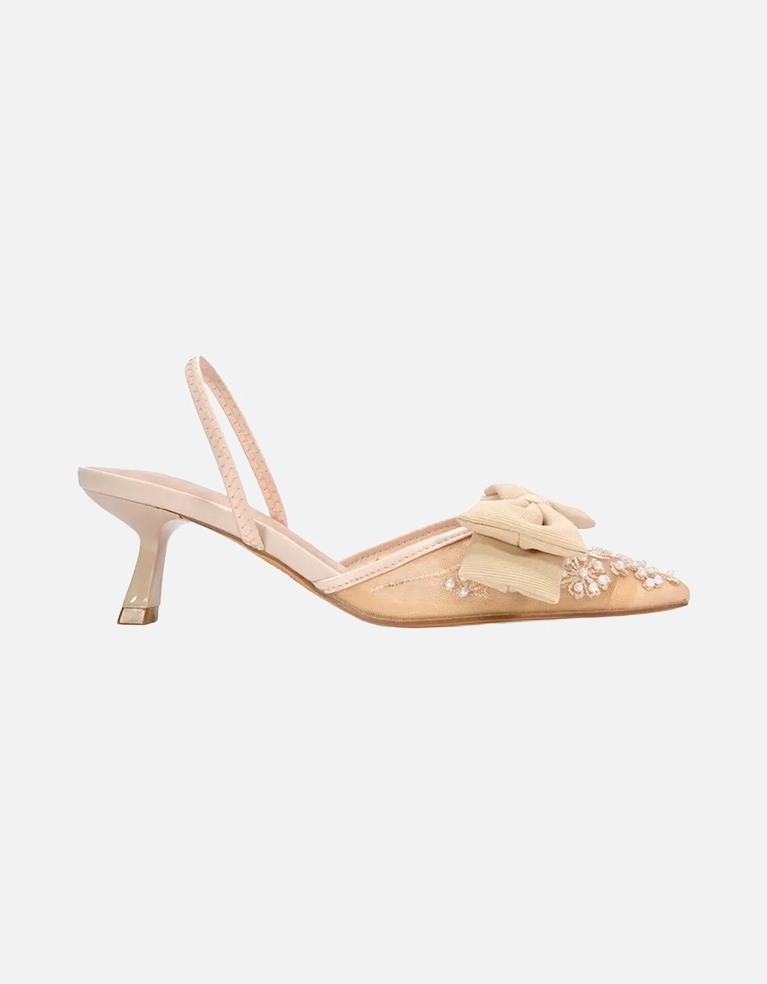 Womens/Ladies Sara Bow Sling Back Embroidered Sandals