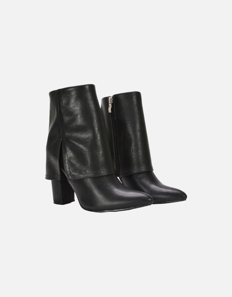 Womens/Ladies Ayla Folded Collar Chelsea Boots