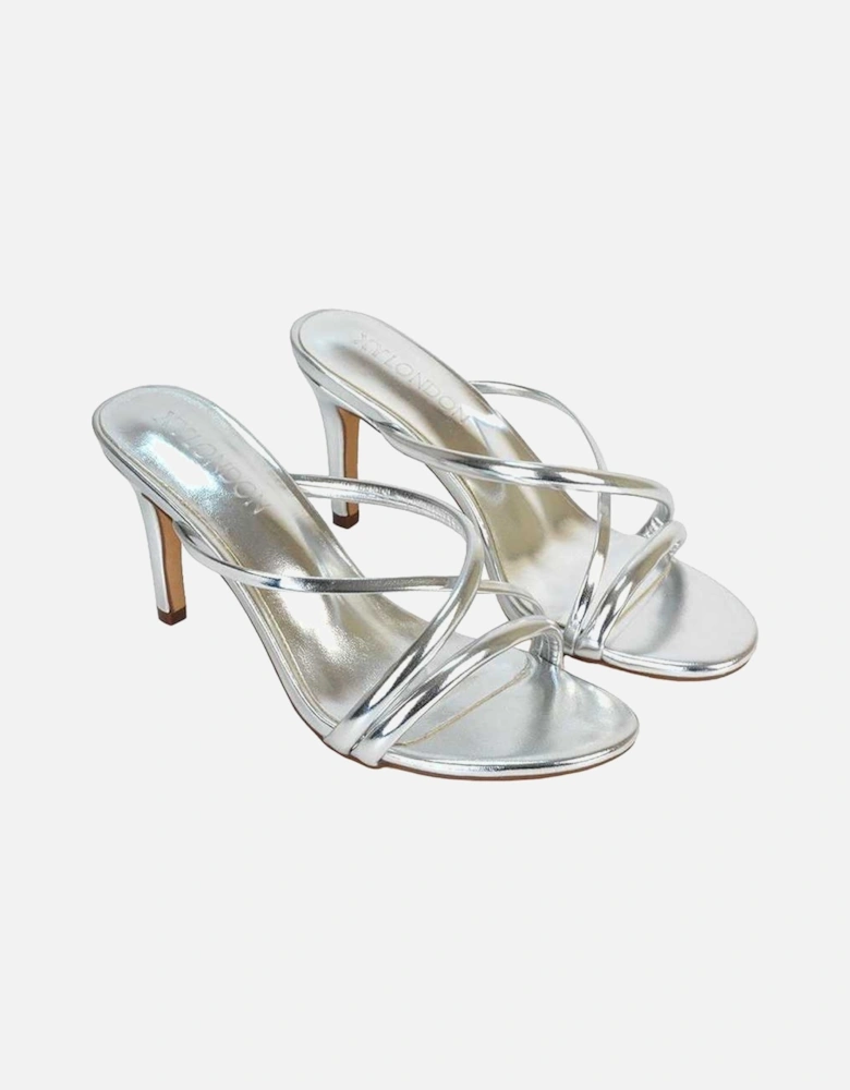 Womens/Ladies Angel Slip-on Mid Stiletto Mule Sandals