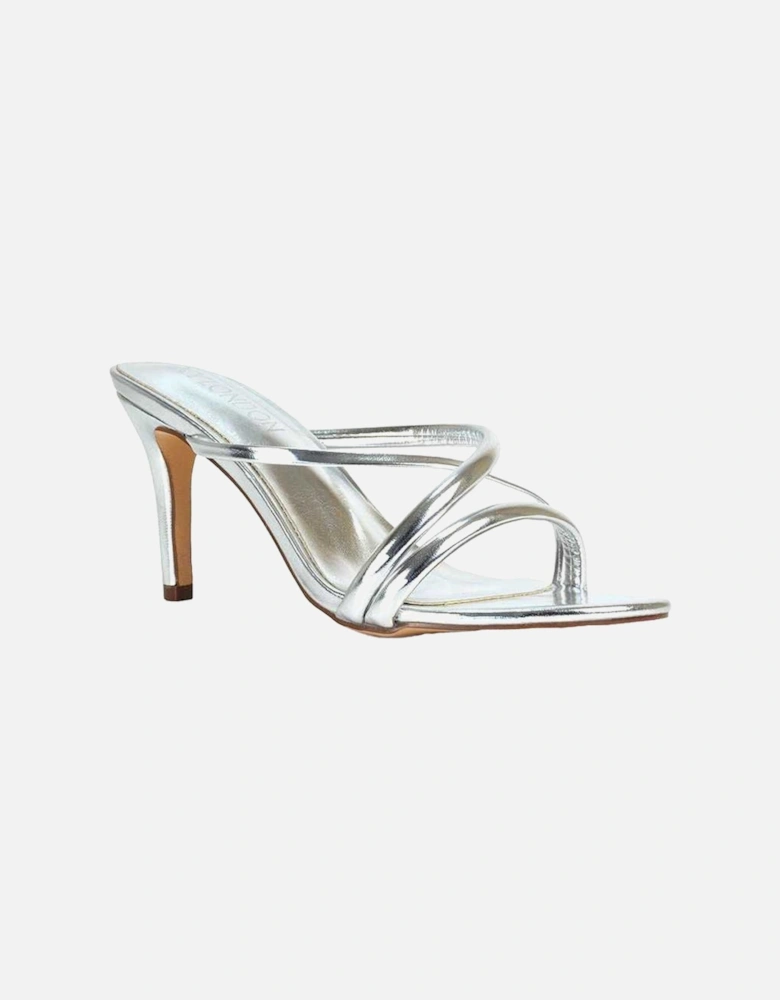 Womens/Ladies Angel Slip-on Mid Stiletto Mule Sandals